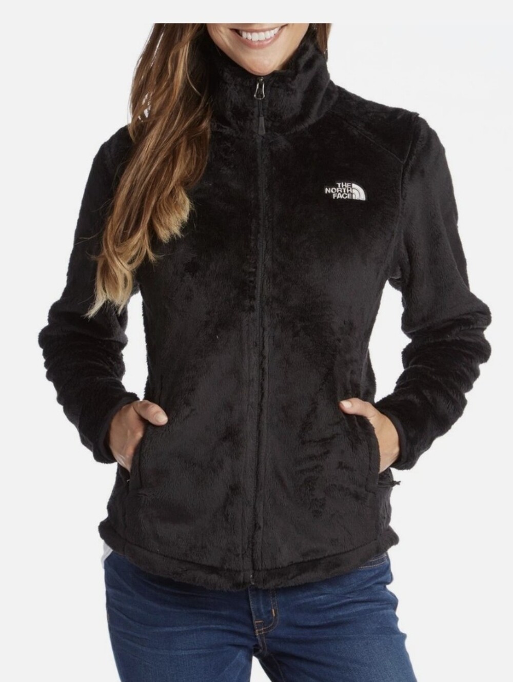 The North Face Black Plush Osito Jacket - Women's Zip Front Sz.M